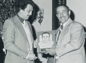 William J Bill Nelson receiving plaque for social