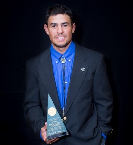 Michael Martinez with 2016 Colorado Medal of Courage award for social