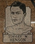 Stanley Henson granite plaque with black ribbon